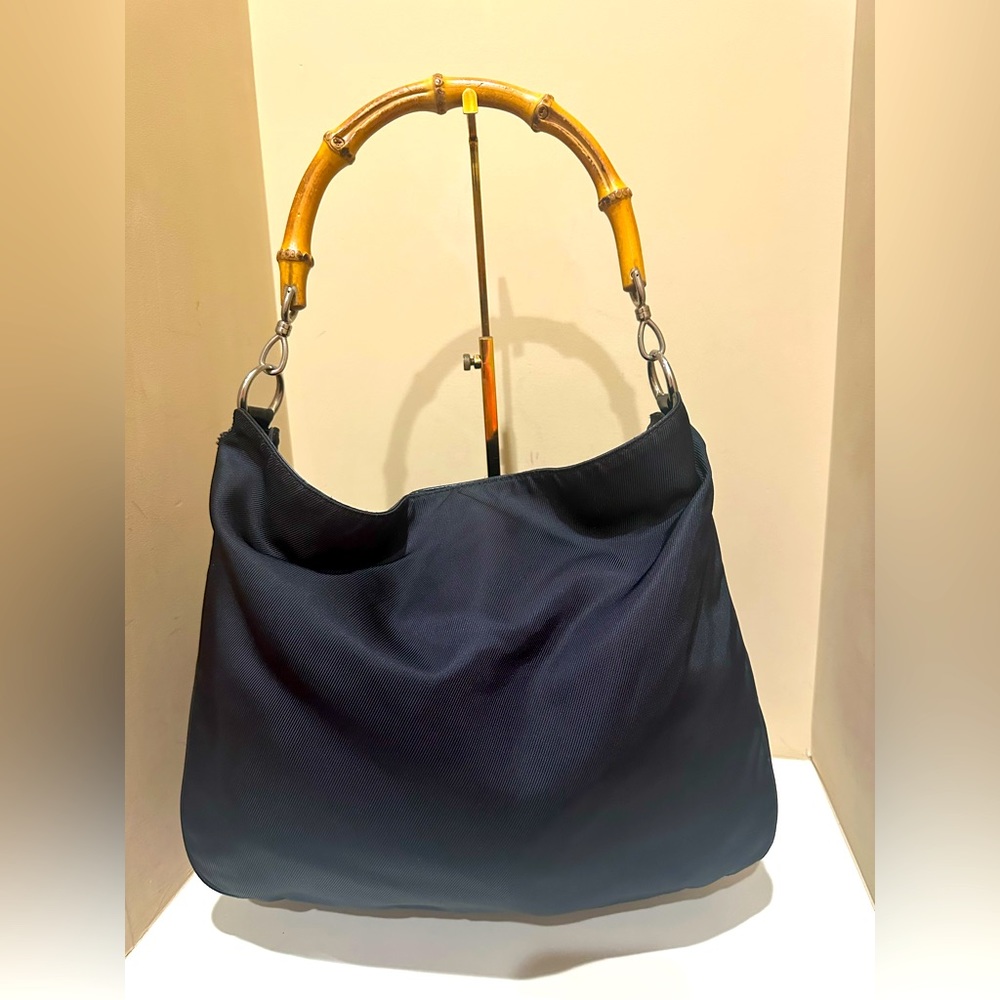 Gucci Nylon 2-Way Bamboo Bag